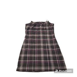 Vtg Y2K Purple Gray Plaid Spaghetti Strap Dress Size 9 Byer Too! California